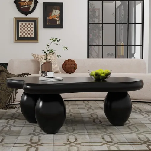 Miniatura 21 de Mesas de centro en forma de nube, mesa de centro irregular, mesa de centro con diseño moderno en forma de nube, mesas de centro para sala de estar