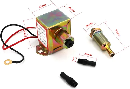 Miniatura 2 de Bomba de combustible eléctrica 12v 4.5-7psi Universal estándar autocebante resistente a gas diésel en línea en el tanque Bomba de combustible