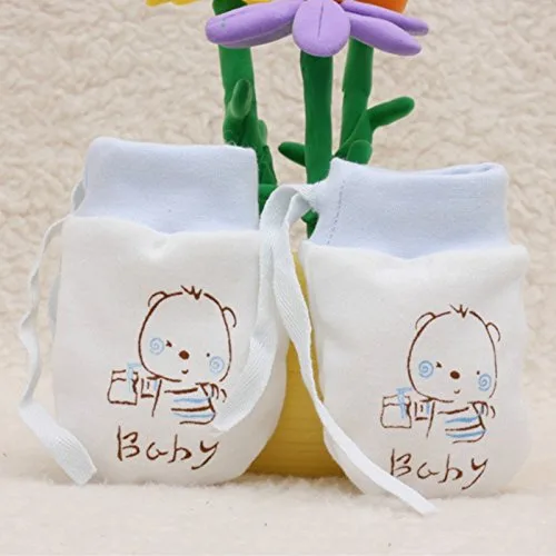 Miniatura 2 de Lindos guantes de algodón para niños y niñas, guantes ajustables con cordón ajustable para bebés