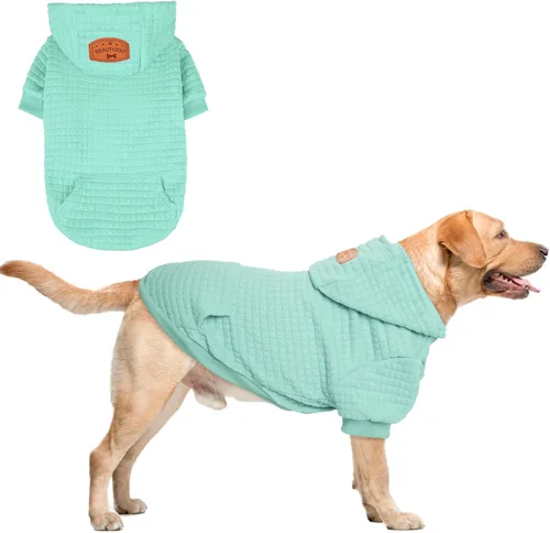 Miniatura 90 de BEAUTYZOO Sudadera con capucha para perro pequeño con bolsillos, ropa para perros pequeños y medianos, niño y niña, abrigos de algodón laminado tipo