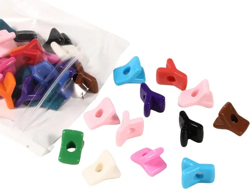 Miniatura 40 de 40 cuentas de letras 3D focales acrílicas sueltas para hacer joyas, pulseras, collares, llavero, bolsa de teléfono, cadena, llaveros (letras mixtas)