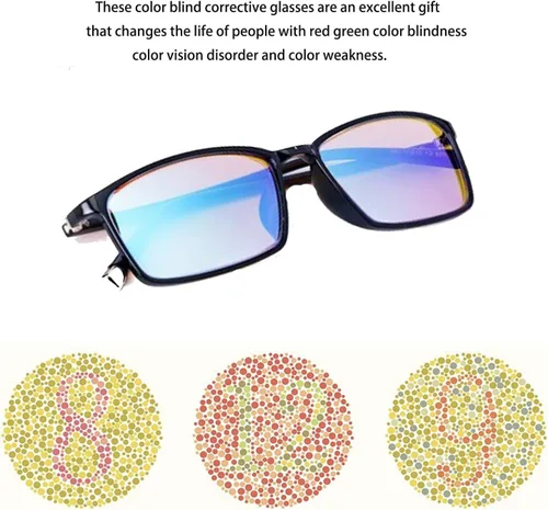 Miniatura 3 de Gafas de corrección de daltonismo para hombres, gafas de daltonismo tanto para uso en exteriores como en interiores