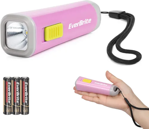 Miniatura 14 de EverBrite Linterna pequeña, mini linterna LED, uso de antorcha de plástico para emergencias, camping, al aire libre con cordón 3AAA batería