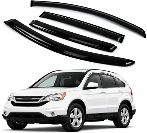 Protectores de lluvia para ventana de automóvil compatibles con Honda CR-V 2007-2011 | Tape-On | Protectores de lluvia Deflectores de ventana | Humo
