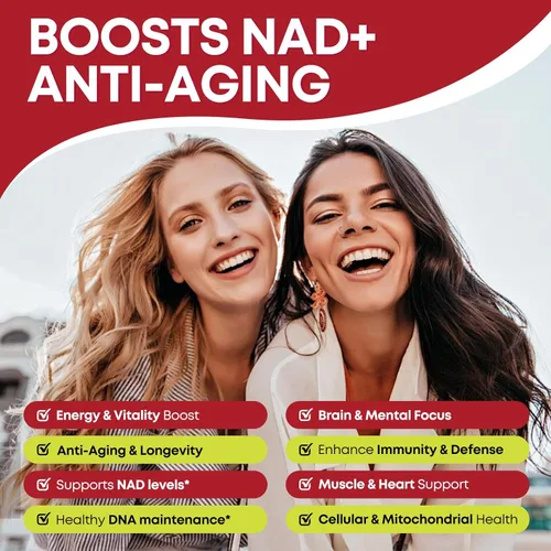 Miniatura 2 de Gomitas NAD+, suplemento liposomal NAD de 1200 mg para mujeres y hombres con trans-resveratrol y extracto de pimienta negra, suplemento