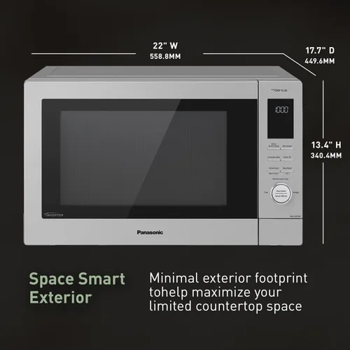 Miniatura 7 de Panasonic HomeChef Combo de Microondas y Freidora de Aire de Mostrador 4 en 1, 20 Preajustes que Ahorran Tiempo + Recetas Vinculadas a la App, Horno