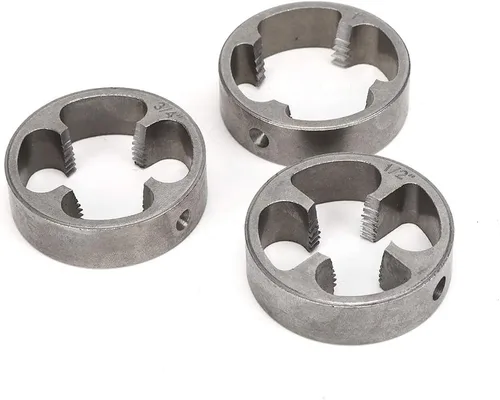 Miniatura 4 de Excelente acabado para herramienta de roscado de PVC para roscar enhebrador de tubos hidráulicos 1/2 "3/4" 1 "Manual NPT Juego de troqueles redondos