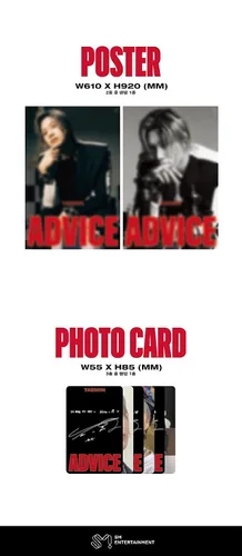 Miniatura 6 de Shinee Taemin Advice 3rd Mini Album 1p Folding Poster On Pack+72p PhotoBook+12p Lyrics Paper+1p PhotoCard+1p PostCard+Tracking Sealed