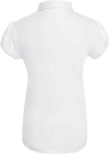 Miniatura 2 de Tommy Hilfiger Polo de las muchachas del cuello de Peter Pan del enclavamiento de la manga corta, uniforme escolar