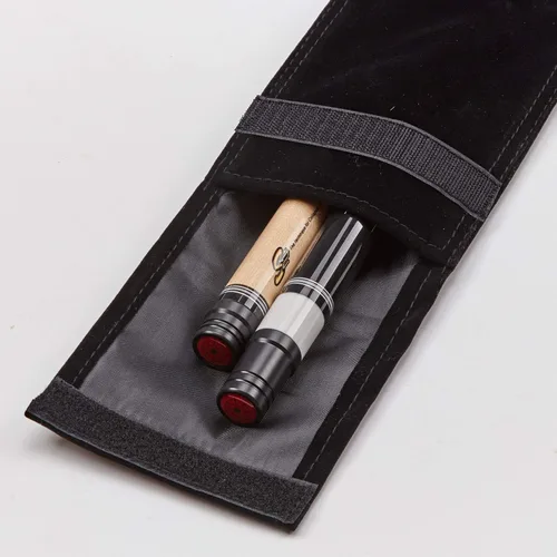 Miniatura 9 de Taco de piscina Collapsar CXT con estuche suave, negro con puntas crema y turquesa, mango sin envoltura de 58 pulgadas, palo de piscina profesional