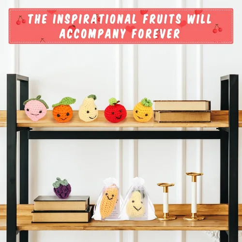 Miniatura 6 de Shappy 10 juegos inspiradores de fin de año, fruta positiva divertida, lana de punto, fruta bailarina, mini regalo de agradecimiento para compañeros