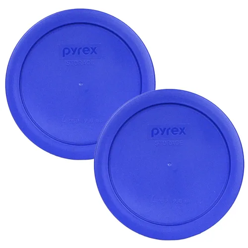Miniatura 33 de Pyrex 7201-PC 4 tazas azul tapa de repuesto para almacenamiento de alimentos (paquete de 4) - Fabricado en Estados Unidos Azul oscuro