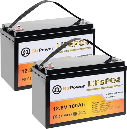 Miniatura 10 de Batería de litio de 12 V, batería LiFePO4 de ciclo profundo de 5000+ con BMS integrado de 100 A para almacenamiento en el hogar, motor de pesca por