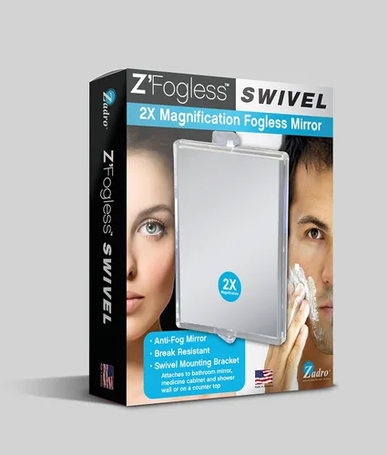 Miniatura 9 de Zadro 2 espejos de ducha giratorios Mag Z sin niebla con doble ventosa, 6 pulgadas, acrílico transparente, 7 x 5.75 pulgadas/2X, ZM05