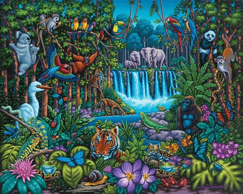 Miniatura 2 de Rompecabezas de Dowdle - Wild Jungle - 1000 piezas