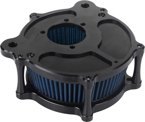 Miniatura 8 de Filtro de entrada azul con filtro de aire de corte en contraste compatible con Harley Dyna 1993-2016, Softail 1993-2015, Touring 1993-2007