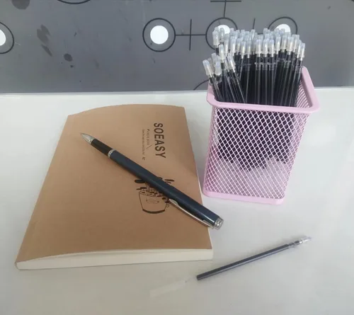 Miniatura 7 de Recambios de bolígrafo de gel de 0.020 in, paquete de 100 recambios de tinta para bolígrafo, repuesto de bolígrafo de tinta negra, punta de metal