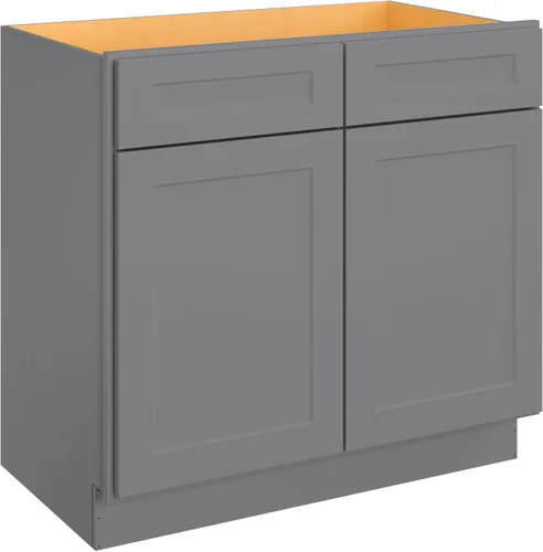 Miniatura 32 de LOVMOR Armarios de base de cocina, armario de almacenamiento aparador, gabinete de entrada con 1 cajón y estante ajustable, 24 pulgadas de ancho x
