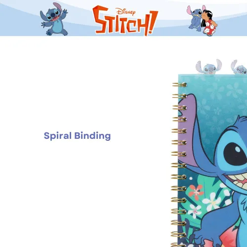 Miniatura 9 de Stitch Tab - Cuaderno de diario, encuadernado en espiral, 96 páginas rayadas, 8 x 7 pulgadas, color azul
