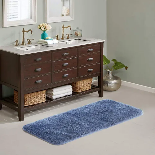 Miniatura 45 de Suchtale - Alfombra de baño antideslizante, tapete de baño de microfibra suave, absorbente de agua, peluda, lavable a máquina, para regadera, 16 x