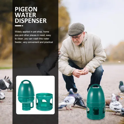 Miniatura 5 de Comedero de agua de paloma de 6.24 pulgadas, dispensador colgante de plástico para pájaros, para uso en el hogar, exterior, codorniz, accesorio