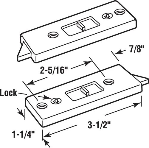 Miniatura 2 de Prime-Line F 2801 Pestillo para ventana de vinilo con bloqueo, blanco (2 unidades)