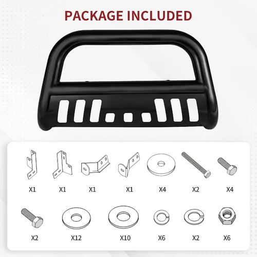 Miniatura 8 de YITAMOTOR - Barra de defensa compatible con Toyota Tacoma 2005-2015, tubo de 3 pulgadas, protector de cepillo para camioneta, barra de empuje