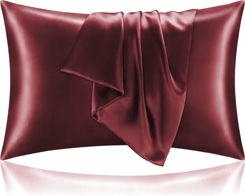 Miniatura 34 de Bedelite Funda de almohada de satén para el cuerpo, súper suave y refrescante, para el cabello y la piel, transpirable, sedosa y larga, 20 x 54 Rosa