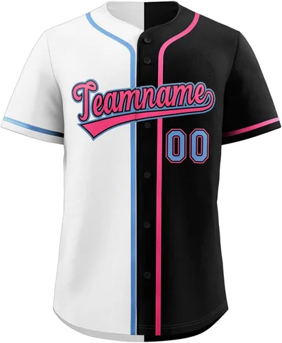 Miniatura 13 de Camiseta de béisbol dividida personalizada con botones y número de nombre cosido personalizado para hombres/mujeres/niños