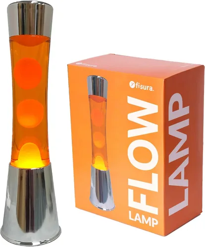 Miniatura 13 de Fisura - Lámpara de movimiento líquido de 15.5 pulgadas, cera roja, luz ambiental retro decorativa, luz nocturna para dormitorio, lámpara de magma