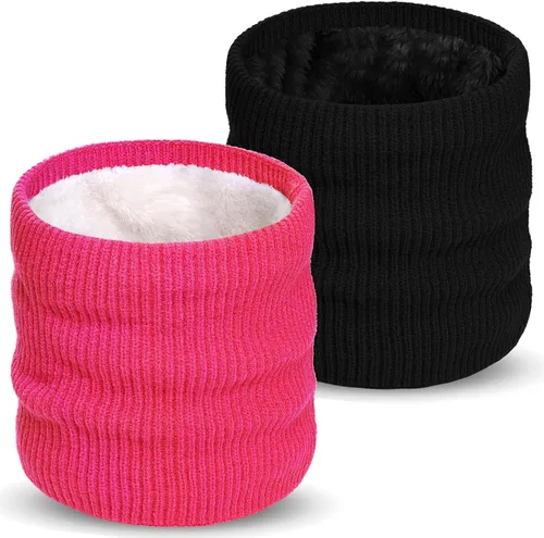 Miniatura 11 de Calentador de Cuello de Invierno para Hombres y Mujeres, Polaina de Cuello de Forro Polar Tejido, Cubierta Facial a Prueba de Viento para Clima