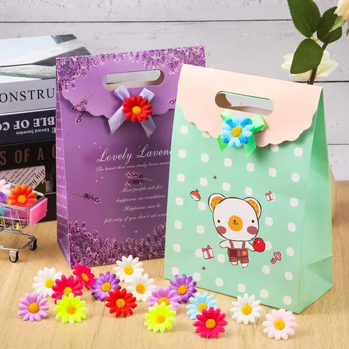 Miniatura 6 de WILLBOND 100 paquetes de flores de margarita de tela para decoración de Pascua, cabezas de flores artificiales de 4 cm, flores falsas para adorno