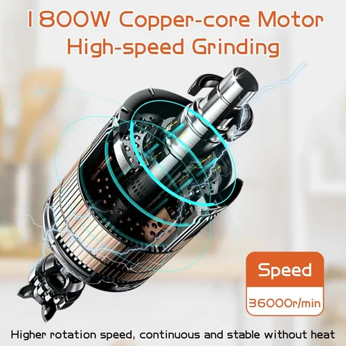 Miniatura 8 de Molino Eléctrico de Granos Molinillo 800g Alta Velocidad para Especias Hierbas 1800W Máquina de Molienda en Seco Acero Inoxidable 304 Polvo
