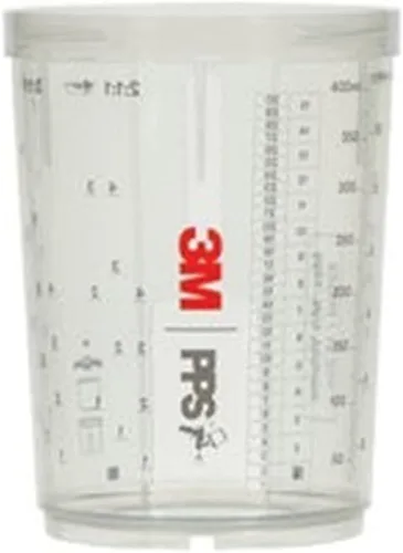 3M PPS 2.0 - Vasos para pistola pulverizadora, 26122, Midi, 13.5 onzas, uso con pistola de pintura y tapas y forros PPS 2.0 para pintar automóviles,