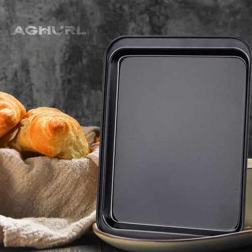 Miniatura 7 de Bandeja pequeña para galletas, bandejas para hornear, bandeja antiadherente de acero al carbono, juego de utensilios para hornear, 9.45 x 7.09