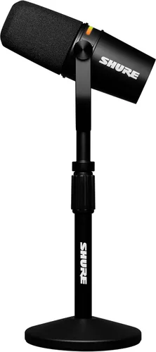 Miniatura 8 de Shure MV7+ - Micrófono dinámico para podcast con soporte, certificado OBS, audio mejorado, panel LED, salidas USB-C y XLR, modo de nivel automático