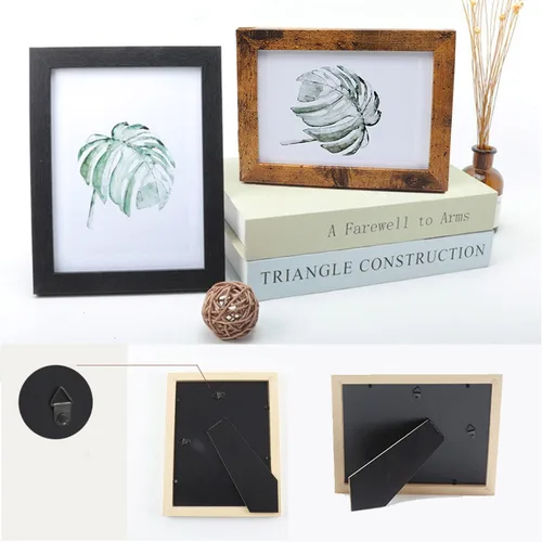 Miniatura 4 de xnlkros Paquete de 12 portarretratos surtidos de pared para galería, marcos de fotos de madera rústica de granja de varios tamaños, incluyendo 4 x