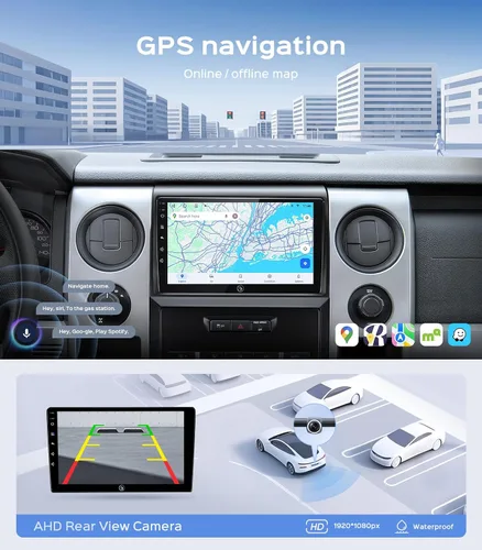 Miniatura 5 de Actualización de estéreo de radio de coche de 9" para Ford F150 2009 2010 2011 2012 2+64G/Pantalla táctil/Carplay inalámbrico/Android