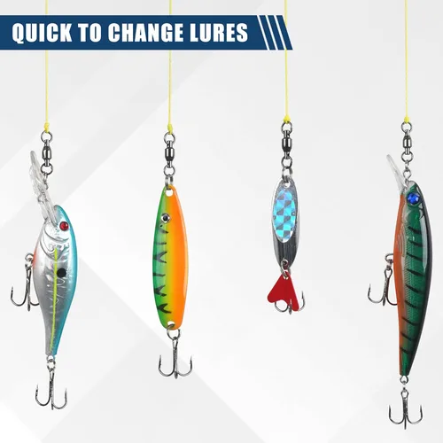 Miniatura 5 de Shaddock – 25 unidades 100 % cobre, 35lb-390lb, rodamientos de bolas de pesca de alta resistencia giratorios, conectores giratorios de pescado