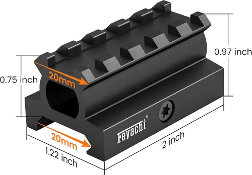 Miniatura 3 de Feyachi Picatinny Rail Riser Mount, 0.75"/0.83"/0.95"/1" High,3 Slots/5 Slots Riser Mount for Red Dot Sight