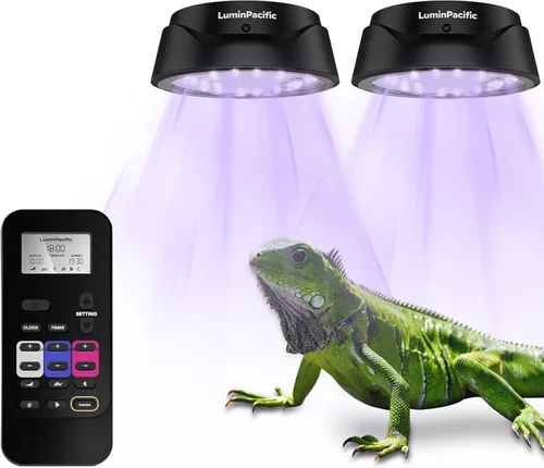 Miniatura 9 de Luz LED para reptiles con control remoto, lámpara UVA UVB FR para reptiles de selva tropical y desierto, zonas Ferguson 1-4, temporizador, regulable