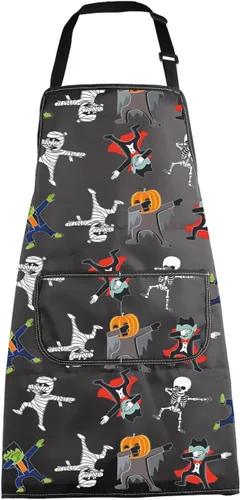 MBMSO Divertido cráneo zombi regalo de monstruos de Halloween, delantal de esqueleto bailarín, regalo para fiesta de Halloween, delantal