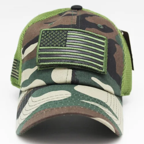 Miniatura 3 de Pit Bull Gorra de béisbol ajustable con parche de EE. UU. (multicolor), Camo Verde
