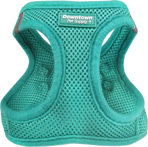 Miniatura 29 de Downtown Pet Supply Arnés para perro sin tirones, tamaño X-Grande, color caqui - Arnés ajustable con tela de malla acolchada y ribete reflectante
