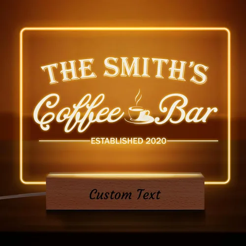 Miniatura 11 de Letrero de Bar Personalizado, Regalos para Bar en Casa, Placa Acrílica LED Personalizada Luz Nocturna, Letrero LED Iluminado para Decoración de Pub