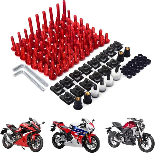 Miniatura 11 de AnXin Kit de pernos de carenado para motocicleta 116 piezas de sujetadores y tornillos CNC universal para GSXR 600 750 1000 YZF R6 R3 R1 ZX6R ZX10R