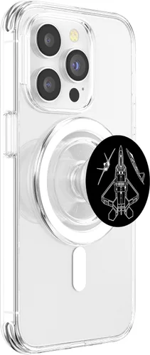 Miniatura 3 de F22 Eagle Fighter Airplane Jet Plane Aircraft Sl Military PopSockets MagSafe PopGrip para iPhone