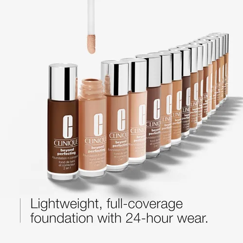 Miniatura 3 de Clinique Beyond Perfecting Lightweight Liquid Foundation + Concealer For Dry Combination to Oily Skin Types Full Coverage + Natural Matte Finish