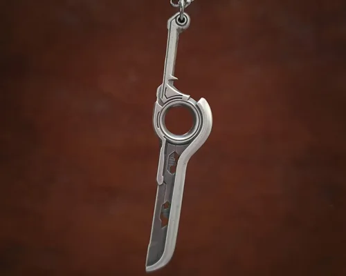 Miniatura 2 de Baldur Jewelry - Collar de espada Monado de Crónicas Xenoblade - Collar con colgante Xenoblade - Mercancía de espada Shulk Xenoblade - Colgante