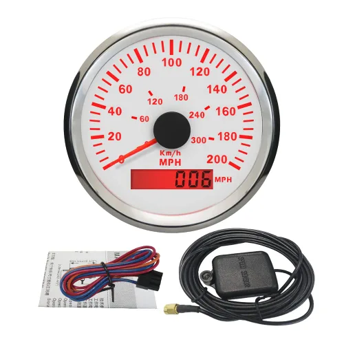 Miniatura 10 de ELING Kit de velocímetro GPS de 140 mph, manómetro, odómetro para coche de carreras y motocicleta con retroiluminación de 3-3/8 pulgadas (85mm)